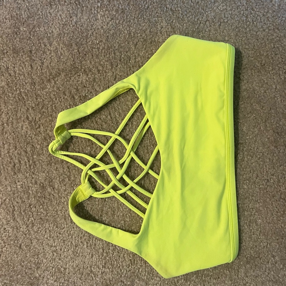 Lululemon Athletica Yellow Strappy Back Bra